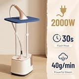 MOMOKOVA 2000W Steamer for Clothes Featuring Integrated 2-in-1 Ironing Board