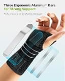 Rakiie Ergonomic Carpal Tunnel Wrist Brace with 3 Metal Night Splints