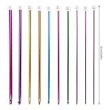 23-Piece Mixed Bamboo Cabled & Aluminum Fixed Tunisian Hooks Combo Kit