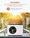 VEVOR 22,250 BTU Electric Pool Heat Pump with Titanium Heat Exchanger
