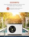 VEVOR 22,250 BTU Electric Pool Heat Pump with Titanium Heat Exchanger