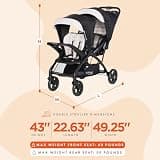 Baby Trend Sit N' Stand 2.0 DLX Tandem Double Stroller with Multiple Modes