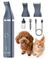 oneisall Dual-Blade Dog Trimmer with Interchangeable Heads & 2-Hour Battery Life