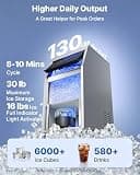 VEVOR 130lb Commercial Ice Maker Machine with Advanced Cyclopentane Insulation