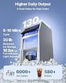 VEVOR 130lb Commercial Ice Maker Machine with Advanced Cyclopentane Insulation