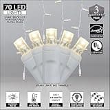 Wintergreen Lighting Commercial-Grade 5mm LED Icicle Lights 70-Bulb 7-Foot
