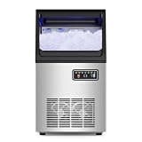 SOZT Stainless Steel Undercounter Nugget Ice Maker, 100 lbs Daily Yield
