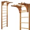 Swedish Ladder Wall Stall Bars with Removable Pull-Up and Dip Station
