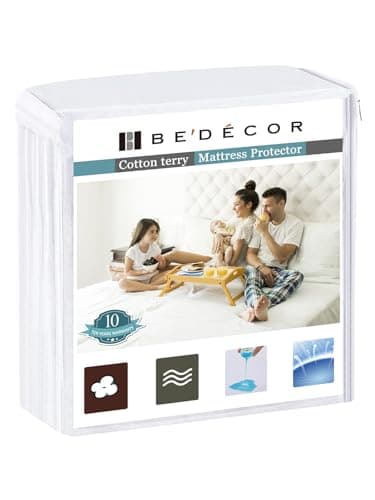 Bedecor Affordable Cotton Terry Waterproof Queen Size Mattress Protector