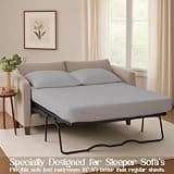 Queen Solid Sofa Bed Sheet Set, 100% Cotton, 400 Thread Count, Silver Grey