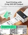 SVANTTO 4x6 Bluetooth Shipping Label Printer, High-Speed Inkless Technology