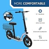 Hiboy Ecom14 Eco-Friendly Seated Electric Scooter, 450W Motor, 31-Mile Range