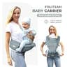 FRUITEAM 6-in-1 Cotton Baby Carrier with Waist Stool and Thick Straps