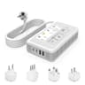 Mapambo 7-in-1 2000W Travel Voltage Converter and International Hub, Gray