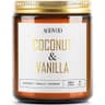 AOOVOO Coconut Vanilla Scented 100% Pure Soy Wax Candle for Home, 9 Ounces