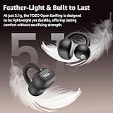 TOZO OpenEarRing True Wireless Open-Ear Clip-On Earbuds for Small Ears