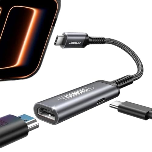 JSAUX 2-in-1 USB-C to HDMI Video Hub with 100W Power Delivery Charging