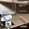 ISILER 2-in-1 Manual Pasta Maker Machine with 9 Adjustable Thickness Settings