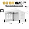 SANUMY 10x10 Commercial Pop Up Canopy Tent with Sidewalls