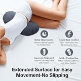 Memory Foam Cooling Lumbar Waist Bolster Pillow for Bed, Car and Sofa