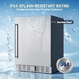 Albott 24-Inch IPX4 Waterproof Outdoor Beverage Fridge with Auto-Defrost