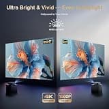 Alvar 2500 ANSI Smart Projector with WiFi 6 and Built-in Netflix App