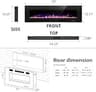 R.W.FLAME 60-Inch Recessed and Wall Mounted Linear Electric Fireplace Insert