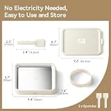 Felizbebe Instant Ice Cream Roller Tray Kit with Lid, Spatulas, and SUS316 Steel