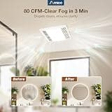 Amico Ceiling Mount Shower Ventilation Fan with 5CCT 90 CRI LED Light, 80 CFM Vent
