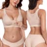 Lemorosy Women's Full Coverage Unpadded Posture Back Minimizer Style Bra