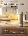 DREO 23-Inch Tower Space Heater with Dual DC Motors, 1500W Model DR-HSH025