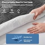 BEDLORE Soft Microfiber 100% Waterproof Queen Size Mattress Protector