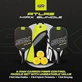 Selkirk Sport SLK Atlas Max Raw Carbon Fiber Pickleball Paddle Set of 2