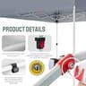 CROWN SHADES Premium Pop-Up Canopy Tent, Heavy-Duty Oxford Fabric Trade Show Shelter