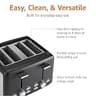 Amazon Basics 1500W 4-Slice Toaster with 1.25-Inch Slots and 7 Browning Levels