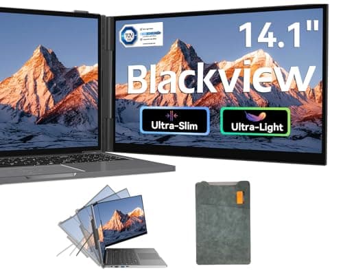 Blackview 14.1-Inch SCM6 Dual Laptop Screen Extender with Eye Protection