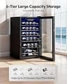 EUHOMY 25-Bottle Freestanding Compressor Wine Cooler Refrigerator with Touch Screen