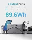 DARAN 89.6Wh LiFePO4 Portable Power Station with 100W AC & Fast Charge