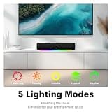 Rythflo 16-Inch 60W Compact Soundbar with Dynamic RGB Lighting Effects