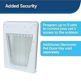 PetSafe Electronic Pet Door, Medium/Large Profile with Waterproof Collar Key
