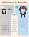 COMFIER Cordless Neck Massager with Heat, 4D Kneading Shiatsu Relief