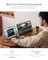 Yxk 15.6-Inch 1080P FHD IPS Ultra-Slim Travel Monitor with Dual Speakers