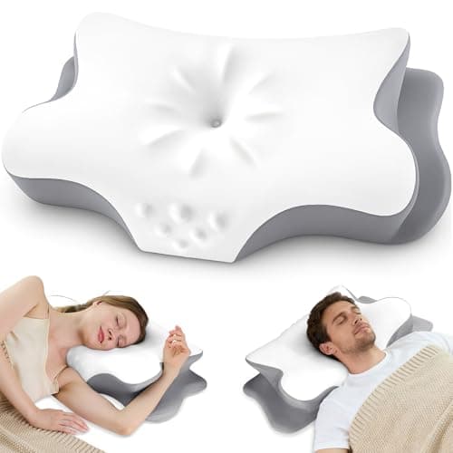 Ergonomic Orthopedic Contour Memory Foam Pillow for Side Sleepers and Neck Support