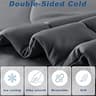 bedsmile Double-Sided Cold Tech Lightweight Ice Blanket Cooling Comforter, Queen