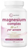 Vitalibre Magnesium Complex for Women 20-in-1 Formula 240 Veg Capsules