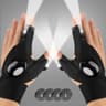 Mylivell Handsfree LED Flashlight Gloves with Stretchy Polyester Fabric