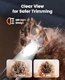 oneisall Ultra-Quiet 20mm Dog Paw Trimmer with Built-in LED Light & 35dB Motor