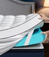 Panyu 4-Inch Dual Layer Cooling Gel Memory Foam King Size Mattress Pad