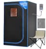 SereneLife Portable Infrared Sauna Box with Heated Foot Pad & Remote Control