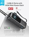 Anker Zolo 25,000mAh 165W Laptop Power Bank with Built-In Retractable Cable